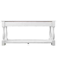 Streamdale 63" Wood Console Table with Drawers & Shelf