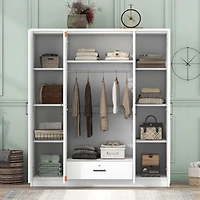 Streamdale 4-Door Wardrobe With 1 Drawer