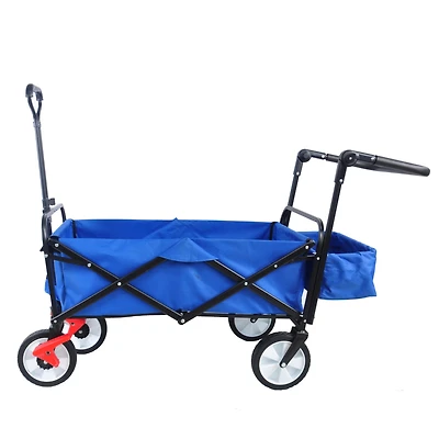 Streamdale Furniture Folding Wagon Collapsible Outdoor Utility Wagon, Heavy Duty Folding Garden Portable Hand Cart