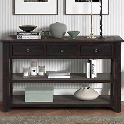 Streamdale 48" Solid Wood Console Table with 3 Drawers