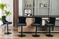 Simplie Fun Swivel Velvet Barstools Adjusatble Seat Height From 25-33 Inch, Modern