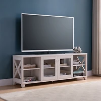 Simplie Fun Tv Stand White Oak