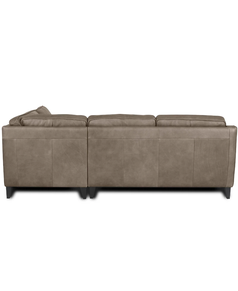 Rutherford Home Bari 98" Leather 2-piece Sectional