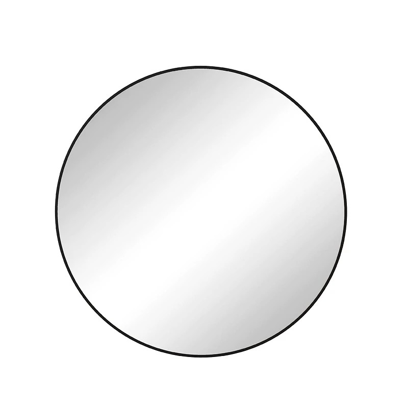 Streamdale 39" Wall Mount Circular Mirror, Black