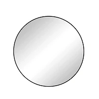 Streamdale 39" Wall Mount Circular Mirror, Black