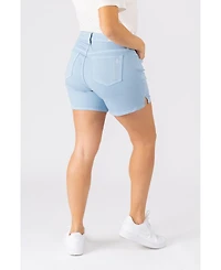Slink Jeans Plus Side Vent Shorts