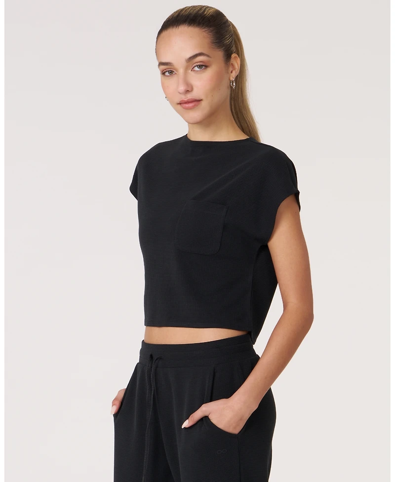Rebody Active Women's Retreat Pocket Waffle Tee