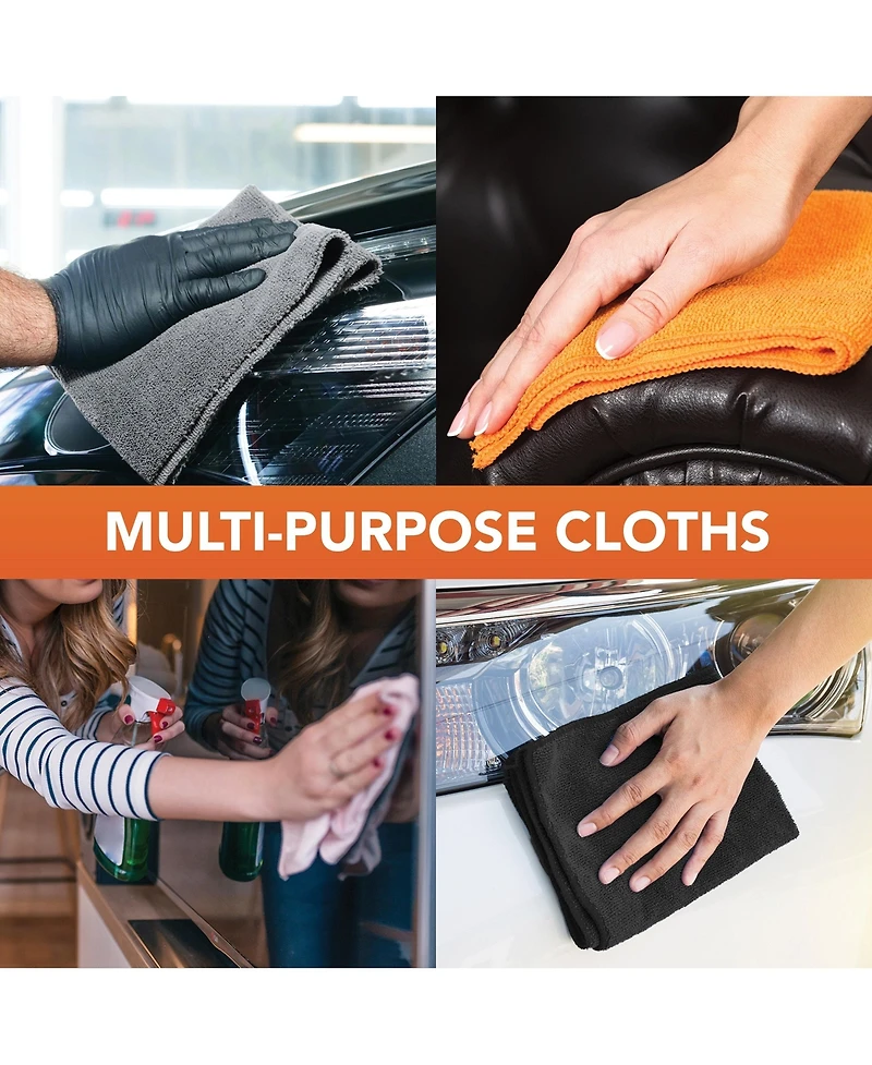 Arkwright Home Smart Choice Microfiber Cloths (12 Pack), 16x16, 49gm, Multi-Purpose, Reusable, Color Options