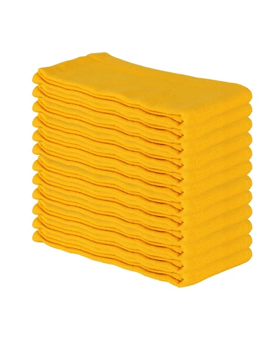 Arkwright Home Huck Cotton Cleaning Towels (12 Pack), 16x26, Multi-Purpose, Reusable, Color Options