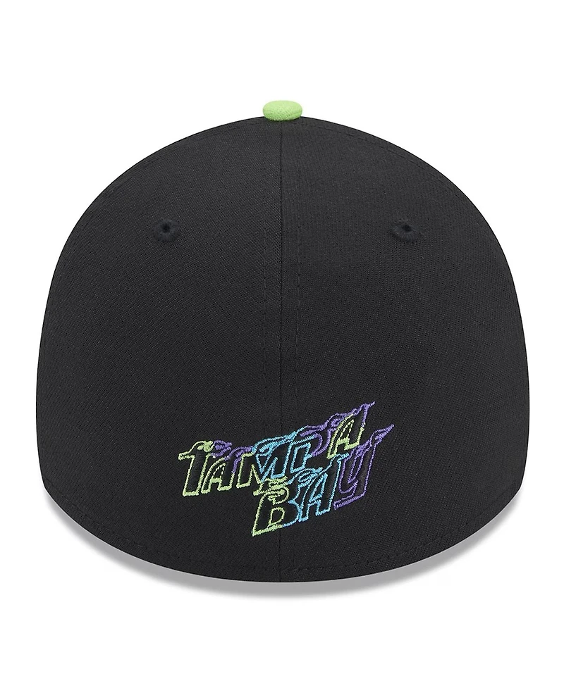 New Era Men's Black Tampa Bay Rays 2024 City Connect 39THIRTY Flex Fit Hat