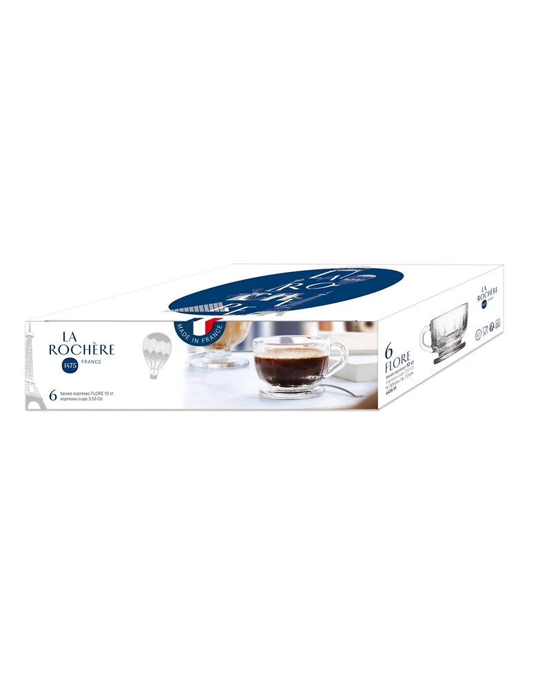 La Rochere Flore 3.5 Ounce Espresso Cup, Set of 6