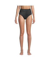 Lands' End Women's Shine High Waisted Bikini Bottoms