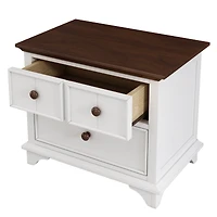 Wooden Two-Drawer Nightstand for Kids' Room