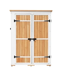 Streamdale 5.5ft H Wood Storage Shed - Lockable Doors