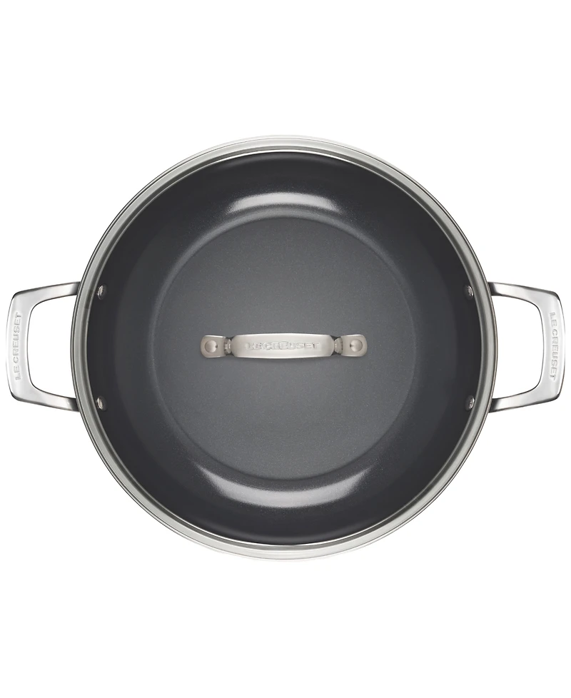 Le Creuset Essential Nonstick Ceramic 3.9-Qt. Shallow Braiser with Glass Lid
