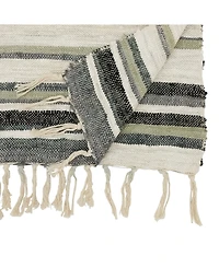 Saro Lifestyle Bohemian Bliss Striped Table Runner, 16"x72"
