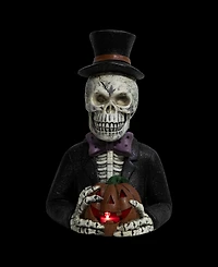 Northlight 23.5" Led Lighted Skeleton with Jack-o-Lantern Halloween Decoration
