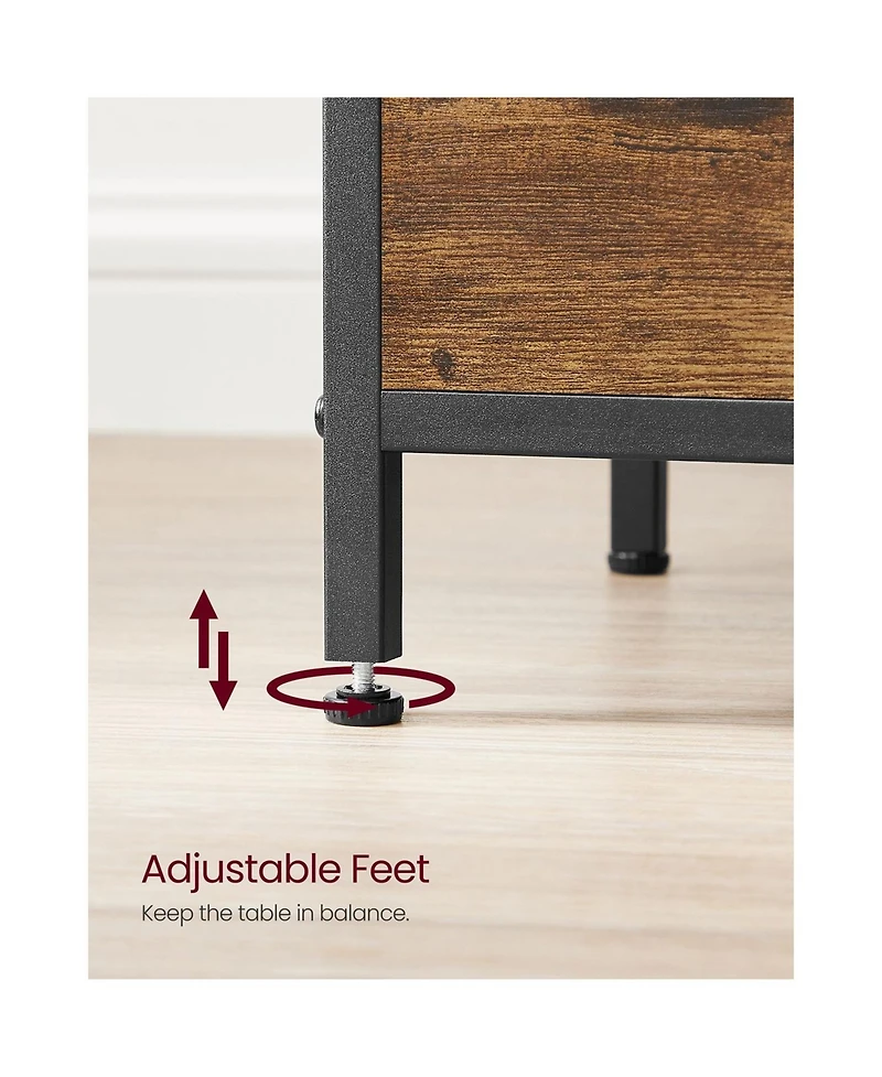 Slickblue Nightstand With 2 Drawers, 2 Drawer Dresser For Bedroom, Side Table With 2 Fabric Drawers