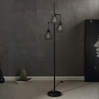 Teardrop 68" Led Floor Lamp with 3 Metal Shades