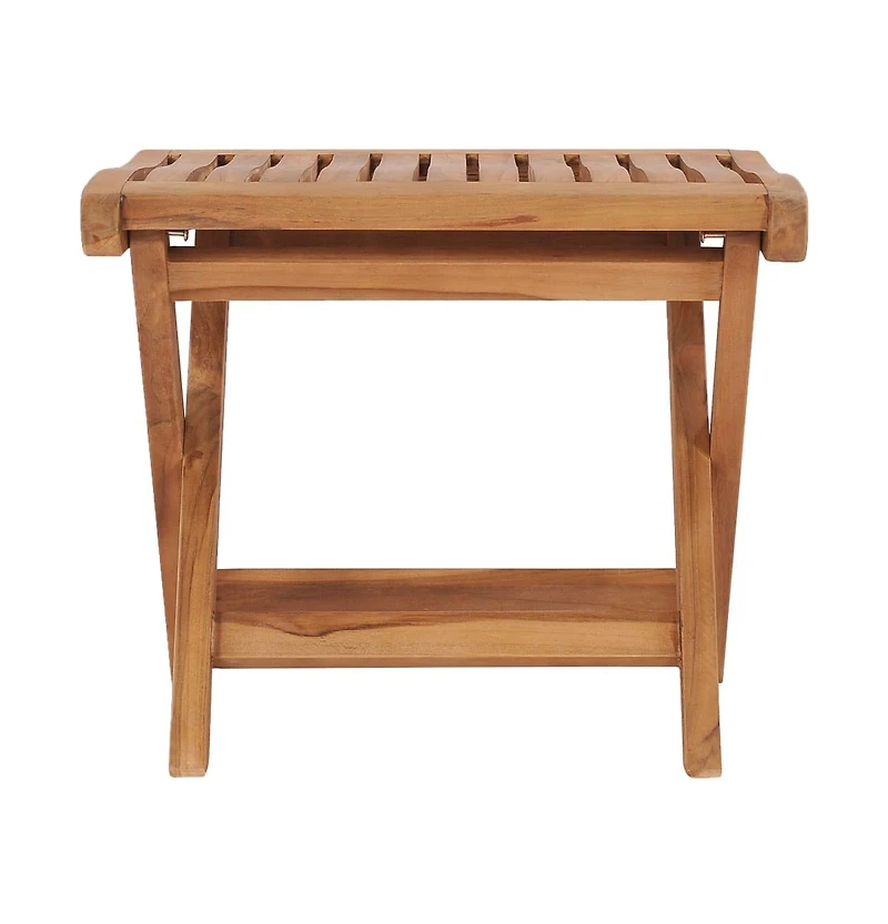 vidaXL Folding Footrest 18.3"x19.3"x16.3" Solid Teak Wood