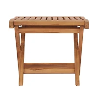 vidaXL Folding Footrest 18.3"x19.3"x16.3" Solid Teak Wood