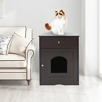 Streamdale Wooden Pet House with Drawer and Side Table
