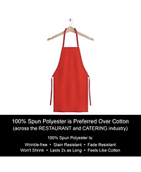 Arkwright Home Arkwright Mariposa Bib Aprons (12 Pack), 33x30, Spun Polyester, Color Options, Adjustable Ties