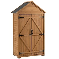 Streamdale Wooden Outdoor Storage Cabinet with Shelves and Latch