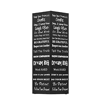 vidaXL Umbrella Stand Text Steel Black
