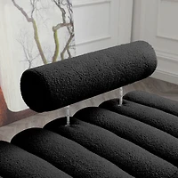 Streamdale Furniture Modern Sherpa Upholstered End-of-Bed Bench with Gold Legs