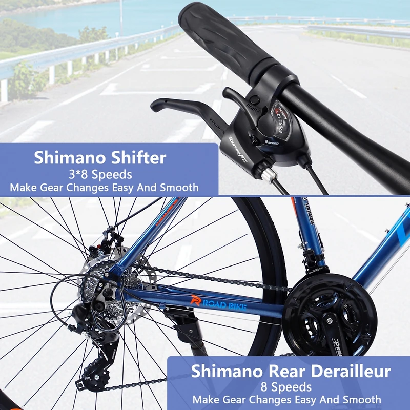 Streamdale 700C Hybrid Bike with 27 Speeds & Disc Brakes