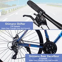Streamdale 700C Hybrid Bike with 27 Speeds & Disc Brakes