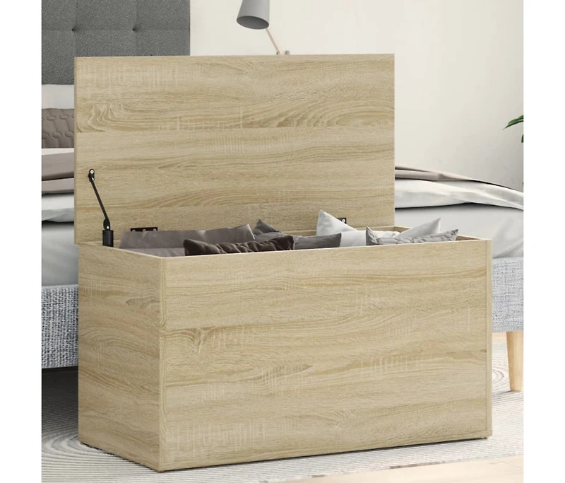 Storage Chest Sonoma Oak 33.1"x16.5"x18.1" Engineered Wood