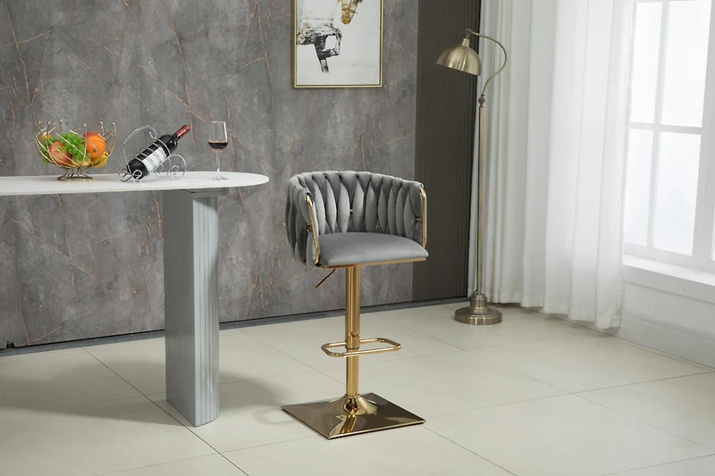 Streamdale Vintage Bar Stools With Back And Footrest Counter Height Dining Chairs