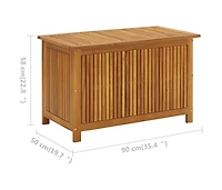 Patio Storage Box 35.4"x19.7"x22.8" Solid Wood Acacia