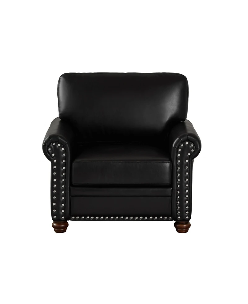 Streamdale Furniture Living Room Sofa Single Seat Chair With Wood Leg Faux Leather
