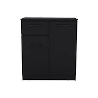 Streamdale Idaho Dresser With 2-Door Cabinets And Drawer - Black