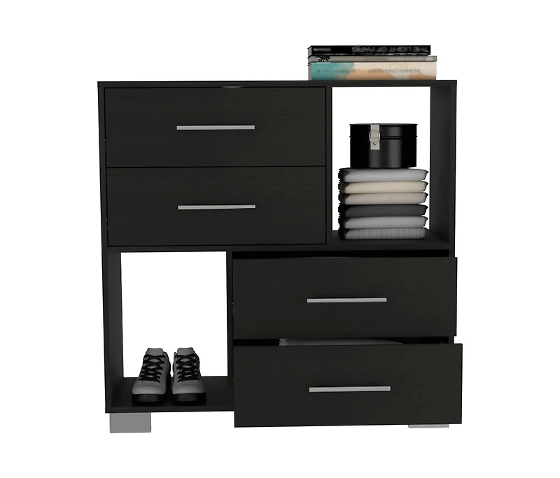 Streamdale Krista Dresser, Two Open Shelves, Four Drawers