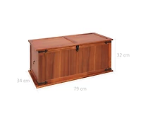 Storage Chest 31.1"x13.4"x12.6" Solid Acacia Wood