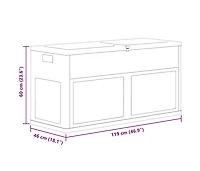 vidaXL Patio Storage Box 84.5 gal Gray Black