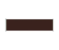Patio Retractable Side Awning 236.2"x63" Brown