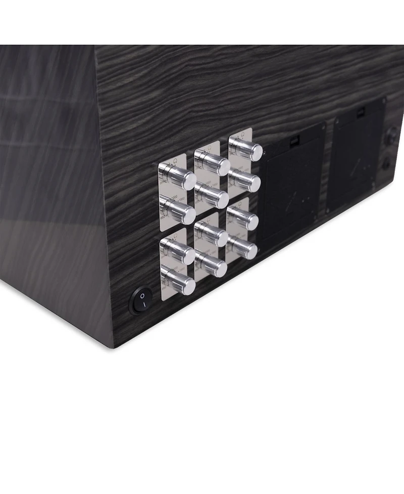 Bey-Berk Polished Ash Wood Twelve Watch Winder