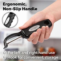 Swivel Vegetable Peeler with Razor Sharp Stainless Steel Blades and Blemish Remover