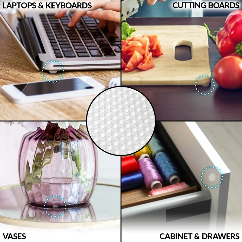 Zulay Kitchen Cabinet Bumpers Clear Adhesive Pads 50-Pc