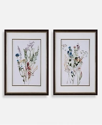 Uttermost Delicate Flowers Framed Prints Art, Set of 2