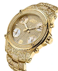 Jbw Men's Jet Setter Platinum Series Diamond (3 ct. t.w.) 18K Gold-Plated Stainless Steel Watch, 50Mm
