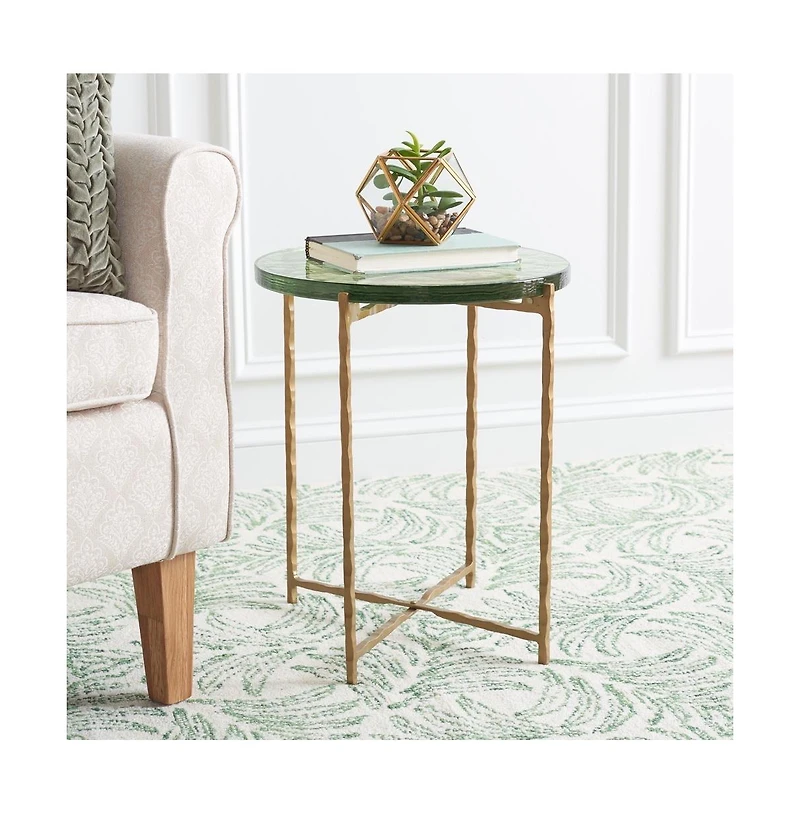 Tengah Round Glass Accent Table
