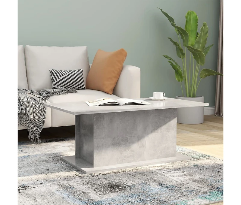 vidaXL Coffee Table Concrete Gray 40.2"x21.9"x15.7" Engineered Wood