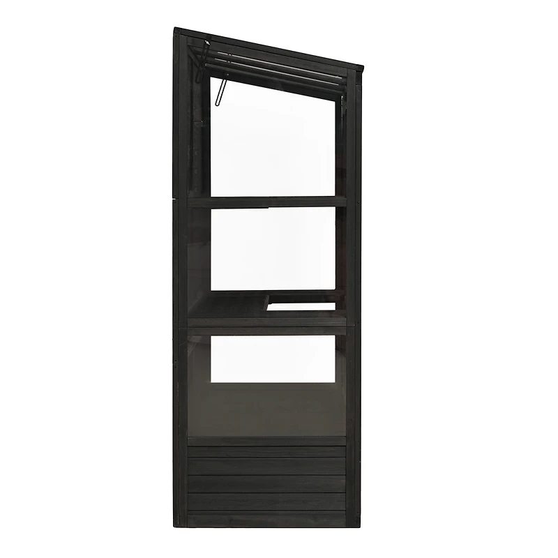 Simplie Fun 78" Wooden Greenhouse Cold Frame with Skylights, Shelves