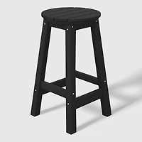 WestinTrends 24" Hdpe Outdoor Patio Round Counter Height Bar Stool